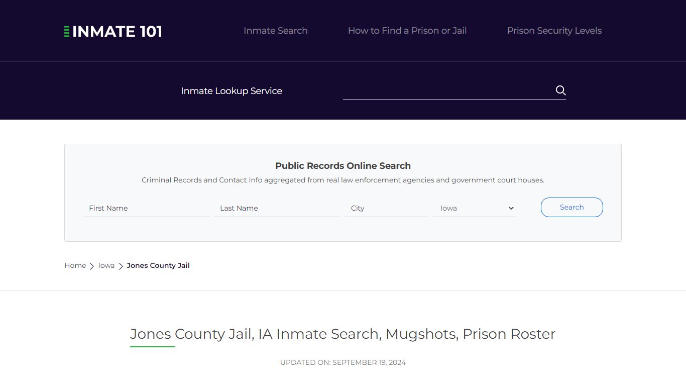 Jones County Jail, IA Inmate Search, Mugshots, Prison Roster